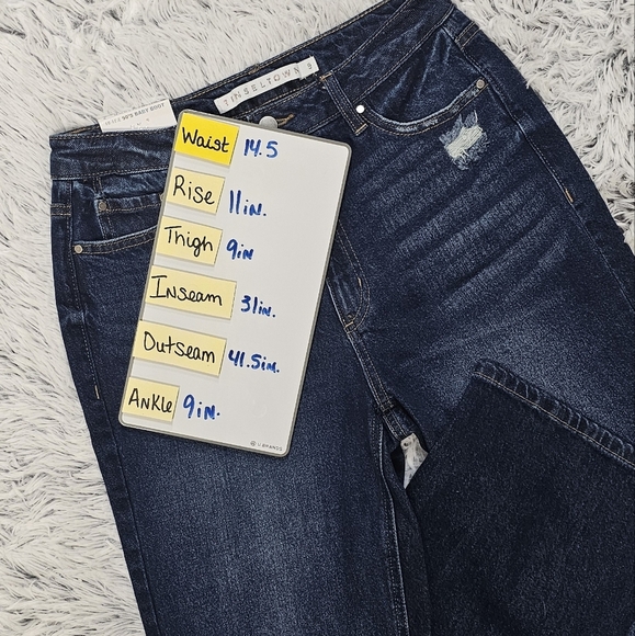TINSELTOWN | 90's BABY HIGH-RISE BOOTCUT DISTRESSED JEANS \\ SIZE 9… - Picture 14 of 14